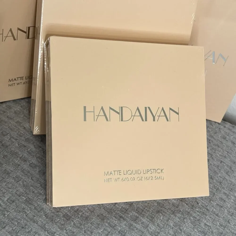 4 Boxes - HANDAIYAN Matte Liquid Lipstick Set - Red, Pink, Nude, Berry, Mauve